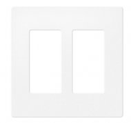 2-Gang Decorator Style Faceplate for HD-MD-300-C-E and DM-TX-200-C-2G Series, White Textured , 